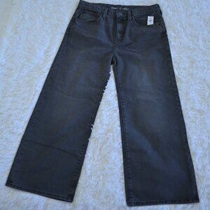 Old Navy Girls 14 Plus  Black High Rise Baggy Wide Leg Jeans